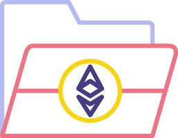 Ethereum Folder Vecto Icon vector