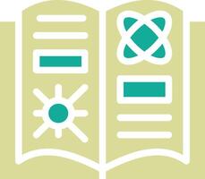 Chemistry Open Book Vector Icon