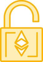 Ethereum UnLock Vecto Icon vector