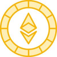 Ethiereum Coin Vecto Icon vector