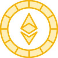 Ethiereum Coin Vecto Icon vector