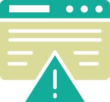 Website Warning Vector Icon
