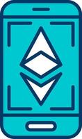 ethereum escanear vecto icono vector