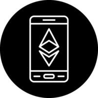 Ethereum Smartphone Vecto Icon vector