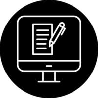 Computer Copywriting Vecto Icon vector