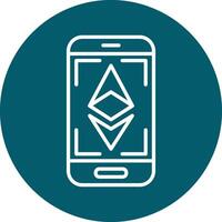 ethereum escanear vecto icono vector