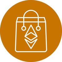 Ethereum Bag Vecto Icon vector