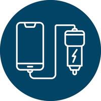 Car phone charging Vecto Icon vector