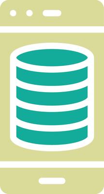 Smartphone Database Vector Icon