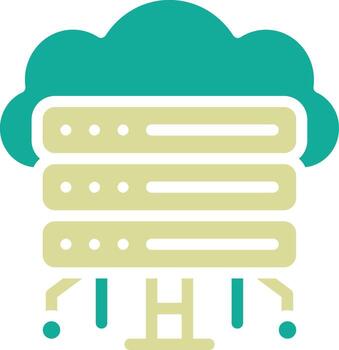 icono de vector de computación en la nube