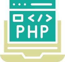 icono de vector de codificación php