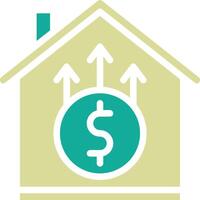 House Price Increase Vector Icon