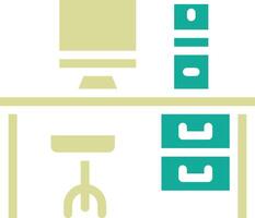 Computer Table Vector Icon