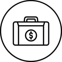 Cash Suitcase Vector Icon