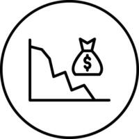 Income Loss Vector Icon