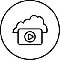 nube videos vector icono vector icono