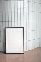 Empty picture template, blank canvas mockup photo