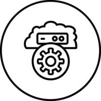 Cloud Setting Vector Icon