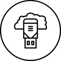 Cloud USB Vector Icon