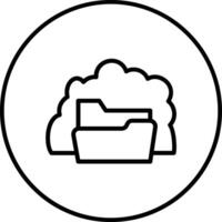 Cloud Folder Vector Icon