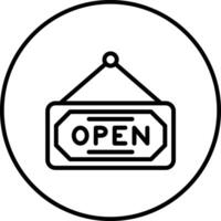 Open Store Sign Vector Icon