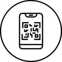 icono de vector de escaneo de código qr