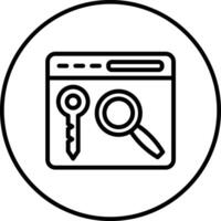 Keywords Search Vector Icon