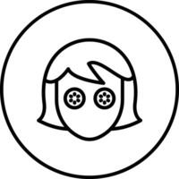 icono de vector de tratamiento de ojos de spa