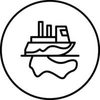 Ocean Oil Spill Vector Icon