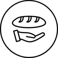 icono de vector de donación de pan
