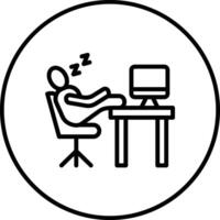 Lazy Work Vector Icon