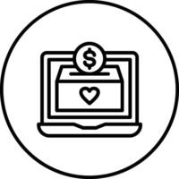 Online Donation Vector Icon