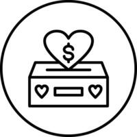 Charity Box Vector Icon