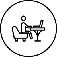 Working on Couch Vector Icon