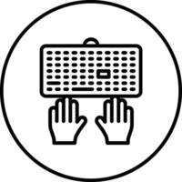 Typing on Keyboard Vector Icon