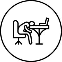 Sleepy Worker Vector Icon