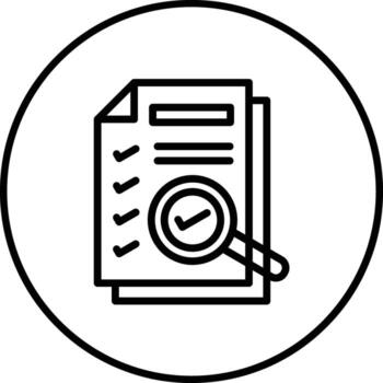 Comprobando el icono de vector de archivos