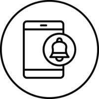 icono de vector de alarma de teléfono inteligente