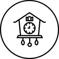 icono de vector de reloj de cuco