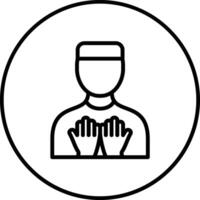 Muslim Praying Vector Icon