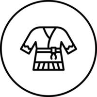 kimono vector icono