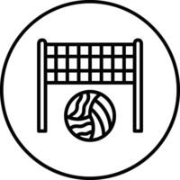 icono de vector de voleibol de playa