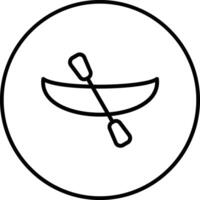 icono de vector de canoa