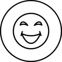 Grinning Squinting Face Vector Icon