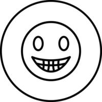 Beaming Face with Smiling Eyes Vector Icon