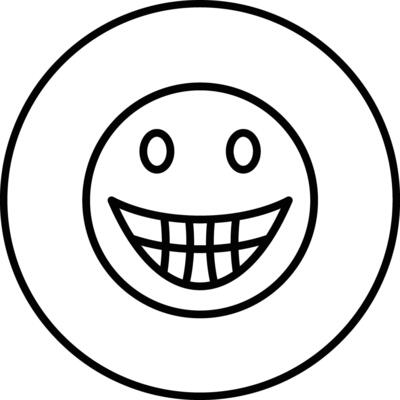 Grinning Face with Big Eyes Vector Icon