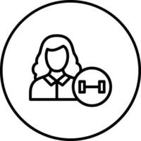 Woman Fitness Vector Icon