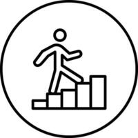 Person Climbing Stairs Vector Icon