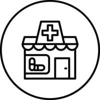 icono de vector de tienda médica