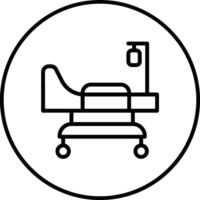 icono de vector de cama de hospital